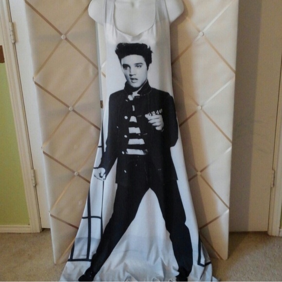 Elvis Jailhouse Rock front and back print dress - Picture 3 of 4